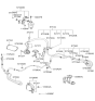 Diagram for 2004 Hyundai Tiburon Power Steering Hose - 57510-2C200