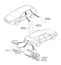 Diagram for Hyundai Santa Fe Emblem - 86310-2B900