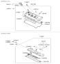 Diagram for Hyundai Santa Fe Crankcase Breather Hose - 26720-3E100