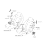 Diagram for 2009 Hyundai Santa Fe Seat Belt - 88870-0W000-J4