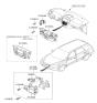 Diagram for 2006 Hyundai Santa Fe Ambient Temperature Sensor - 97280-2B100