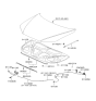 Diagram for 2006 Hyundai Santa Fe Lift Support - 81160-2B000