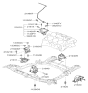 Diagram for 2006 Hyundai Santa Fe Engine Mount - 21610-3E023