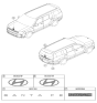 Diagram for 2024 Hyundai Santa Fe Emblem - 86316-P6100
