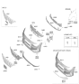 Diagram for Hyundai Elantra Air Deflector - 86590-AA800
