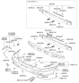 Diagram for 2001 Hyundai Sonata Bumper - 86560-3D030