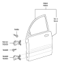 Diagram for Hyundai Sonata Door Hinge - 79330-38000