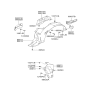 Diagram for Hyundai Sonata Mud Flaps - 86832-3D000