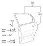 Diagram for Hyundai Sonata Door Hinge - 79440-3C000