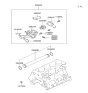Diagram for 2000 Hyundai Santa Fe Thermostat Gasket - 25623-38150