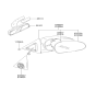 Diagram for 1998 Hyundai Sonata Car Mirror - 87607-38000
