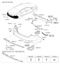 Diagram for Hyundai Elantra Bumper - 86612-3X700