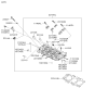 Diagram for Hyundai Santa Fe Cylinder Head - 22100-3E002