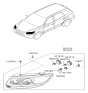 Diagram for Hyundai Santa Fe Light Socket - 92166-0A500