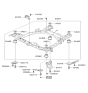 Diagram for 2007 Hyundai Santa Fe Front Cross-Member - 62400-0W000