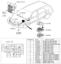 Diagram for 2007 Hyundai Santa Fe Fuse Box - 91950-2B621