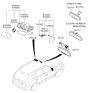 Diagram for Hyundai Azera Car Mirror - 85101-26000