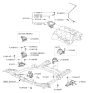 Diagram for 2006 Hyundai Santa Fe Motor And Transmission Mount - 21830-2B650