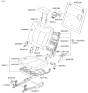Diagram for 2008 Hyundai Santa Fe Seat Cushion - 89100-0W500-WKZ