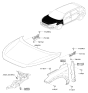 Diagram for Hyundai Hood Hinge - 79110-D3100