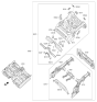 Diagram for Hyundai Tucson Front Cross-Member - 65631-D3000