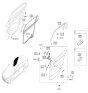 Diagram for Hyundai Genesis G90 Door Handle - 83620-D2000-ZCA