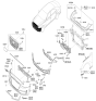 Diagram for 2019 Hyundai Genesis G90 Bumper - 86540-D2000