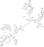 Diagram for Hyundai Azera Muffler Hanger Straps - 28785-3V000