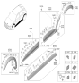 Diagram for Hyundai Ioniq 5 N Door Moldings - 87722-NI000