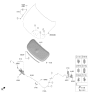Diagram for 2024 Hyundai Tucson Hood Cable - 81190-CW000