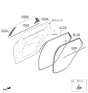 Diagram for 2024 Hyundai Tucson Door Seal - 83140-CW000