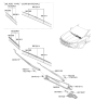 Diagram for 2026 Hyundai Tucson Wiper Arm - 98321-CW000