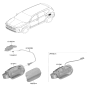 Diagram for Hyundai Santa Fe Hybrid Fuel Door - 69511-CL000
