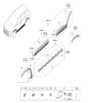 Diagram for Hyundai Santa Fe Hybrid Door Moldings - 87722-S1200-SCR