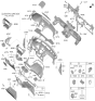 Diagram for Hyundai Santa Fe Hybrid Glove Box - 84510-CLCA0-SST