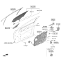 Diagram for Hyundai Santa Fe Hybrid Window Run - 82554-S1000