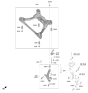 Diagram for Hyundai Santa Fe Hybrid Front Cross-Member - 62405-S1BA0