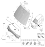 Diagram for Hyundai Santa Fe Hybrid Windshield - 86111-S1DS0
