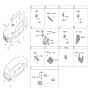 Diagram for 2021 Hyundai Santa Fe Parking Assist Distance Sensor - 99150-S1500