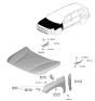 Diagram for 2023 Hyundai Santa Fe Hybrid Hood Hinge - 66920-S1000