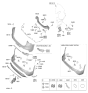 Diagram for Hyundai Santa Fe Hybrid Bumper - 86611-S1500