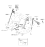 Diagram for Hyundai Santa Fe Hybrid Seat Belt - 89820-CL000-NNB
