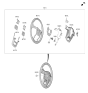 Diagram for 2026 Hyundai Santa Fe Hybrid Steering Column Cover - 56120-R6100-RXG