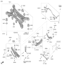 Diagram for 2024 Hyundai Santa Fe Hybrid Rear Crossmember - 55405-P2500