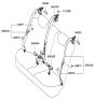 Diagram for 2007 Hyundai Azera Seat Belt - 89820-3L500-X6