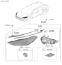 Diagram for 2020 Hyundai Tucson Headlight - 92104-D3750