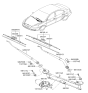Diagram for Hyundai Accent Wiper Arm - 98320-1G000