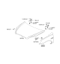 Diagram for Hyundai Hood Hinge - 79120-1E000