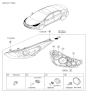 Diagram for Hyundai Elantra Headlight - 92101-3Y500
