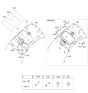 Diagram for 2012 Hyundai Accent Sun Visor - 85210-1R110-8M